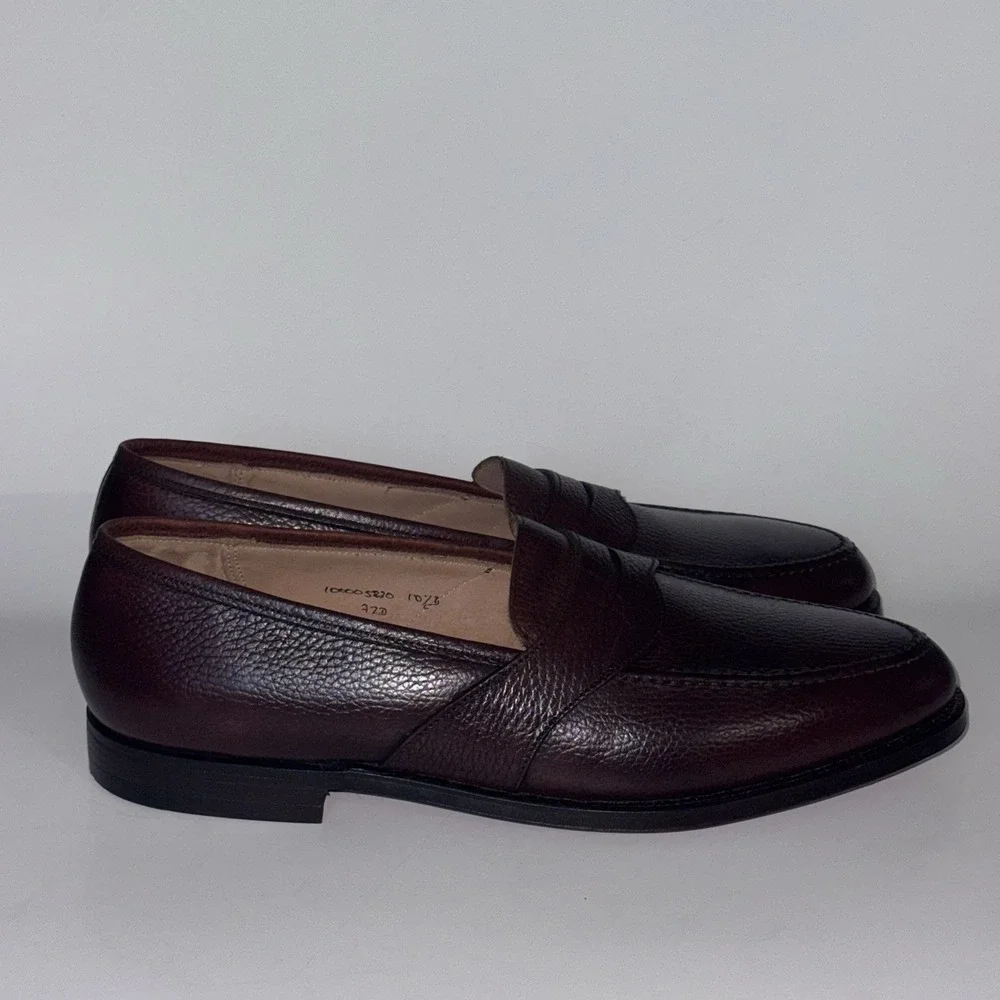 Peal & Co. Brooks Brothers Men's Size 10 Brown Leather Penny Loafers Dress Shoes